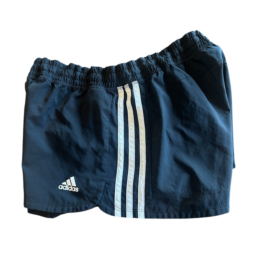 Adidas Pacer Aeroready Womens Small Black 3 Stripe Athletic Running Shorts
